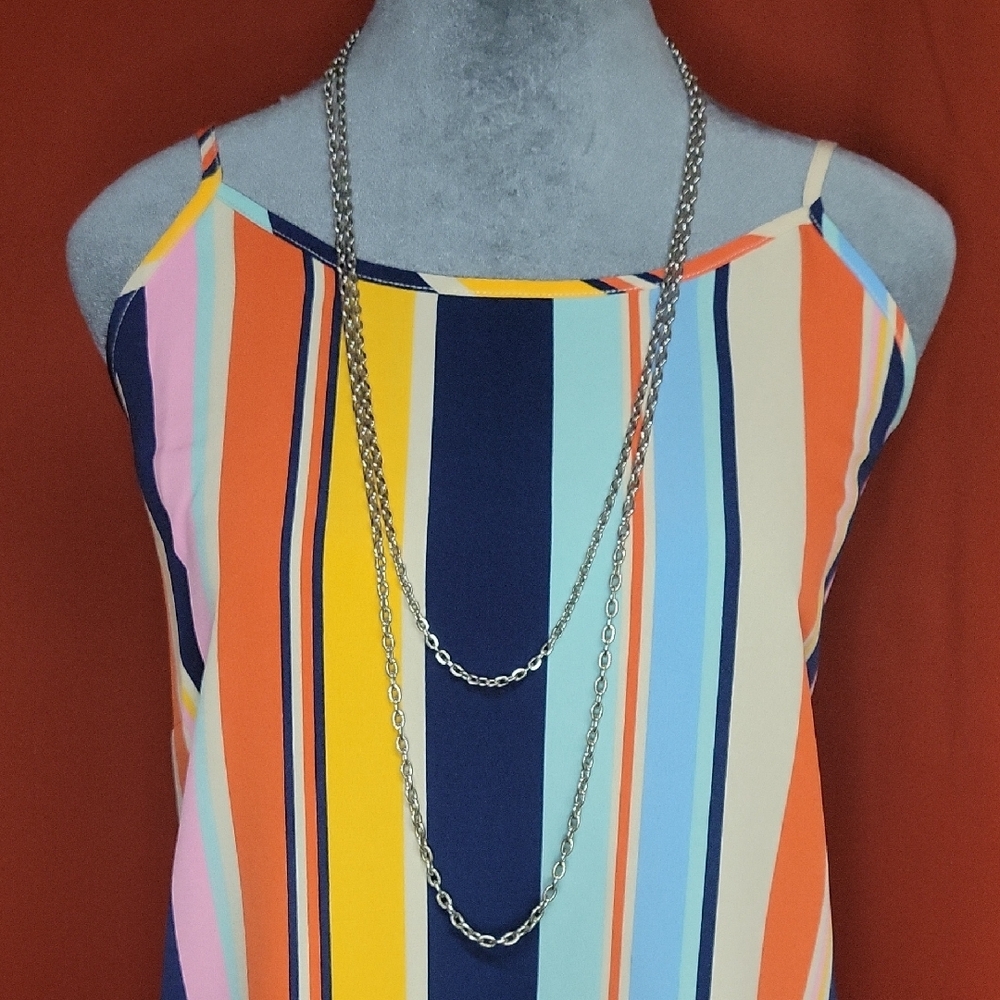 Colorful Striped Sleeveless Top
